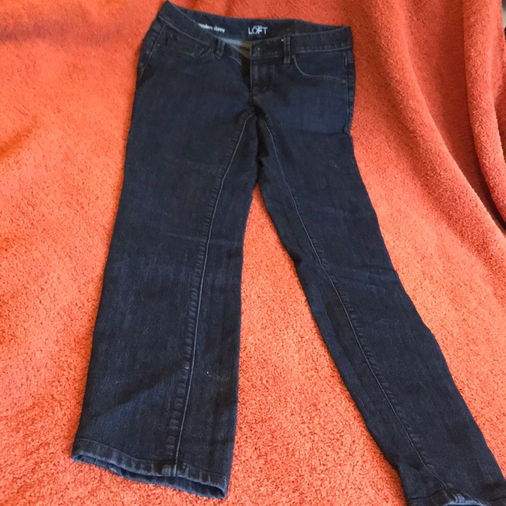 Loft Modern Skinny Jeans Dark Wash